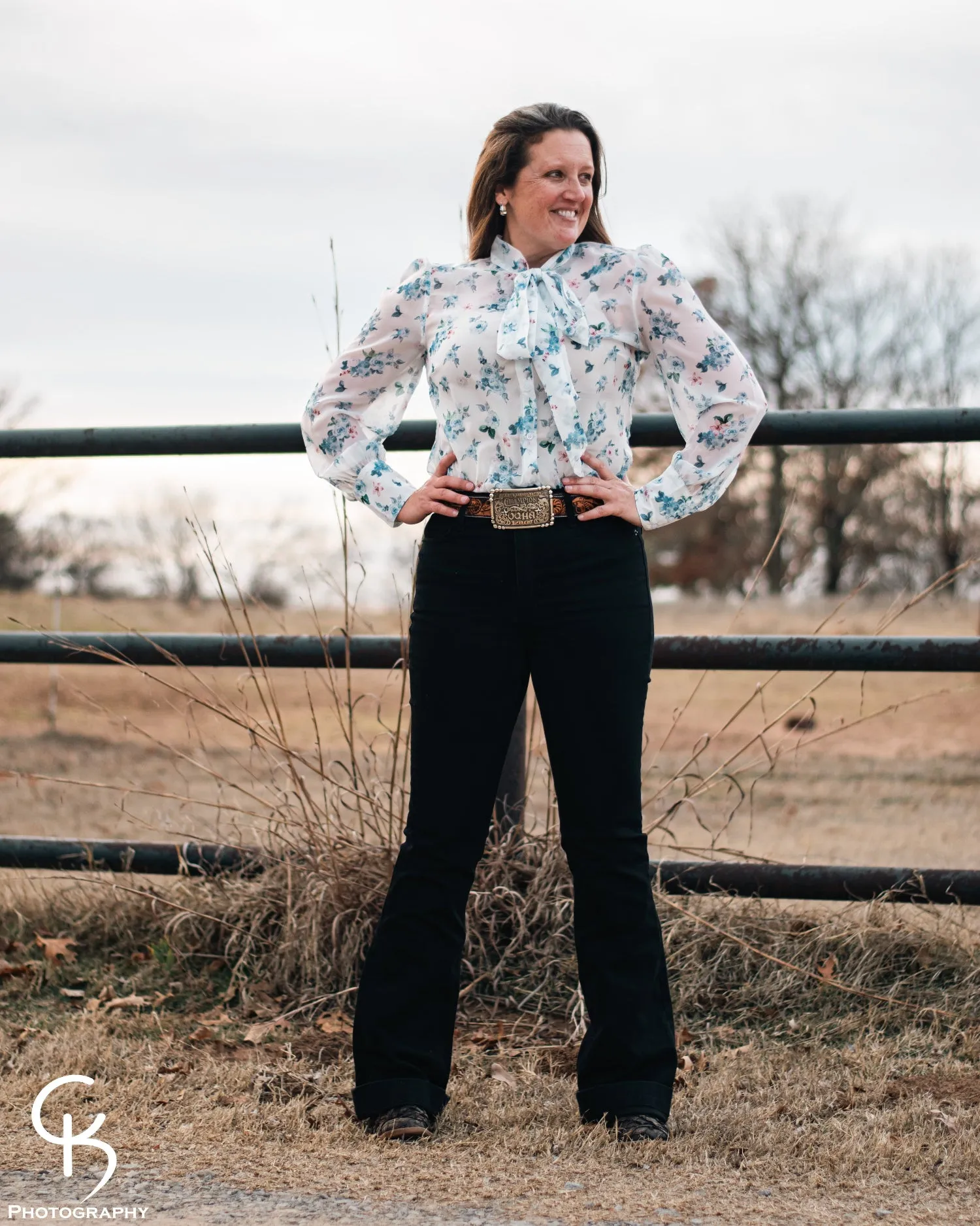 Bridgeport Floral Tie Top
