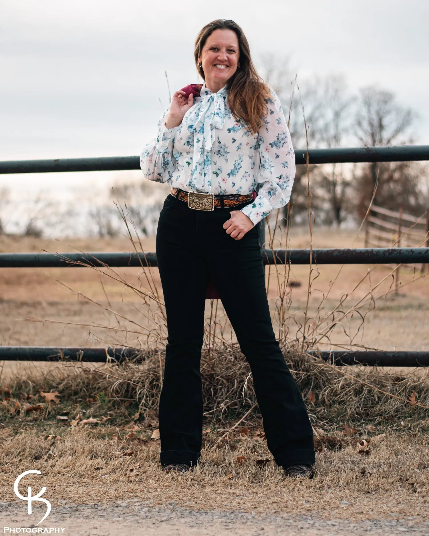 Bridgeport Floral Tie Top