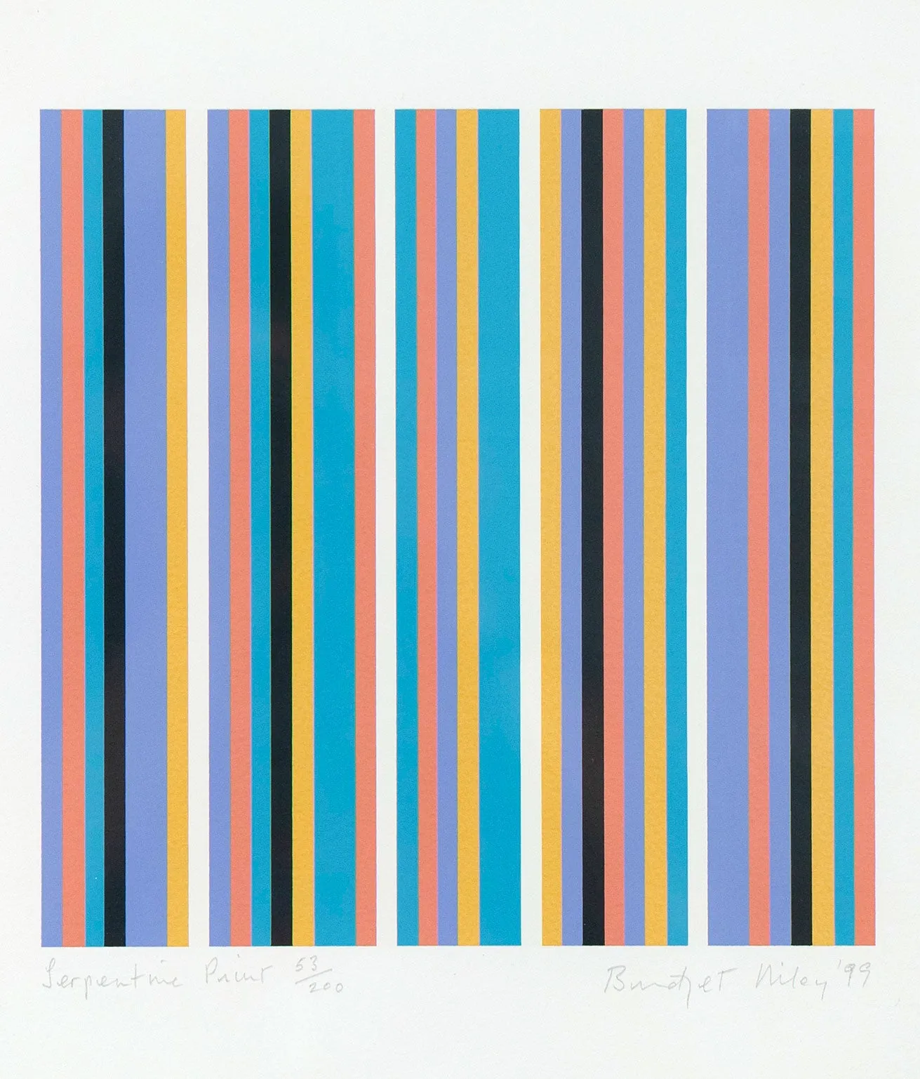 BRIDGET RILEY "SERPENTINE" SCREENPRINT, 1999