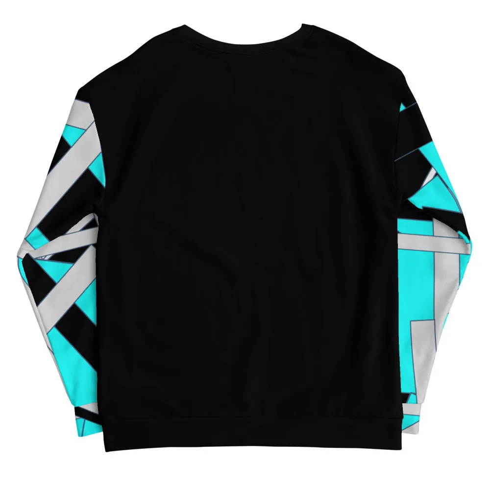 Bright Blue Geometric Unisex Sweatshirt