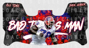 Bruce Smith Custom Visor for Any Full Size Riddell Helmet (Universal Fit)
