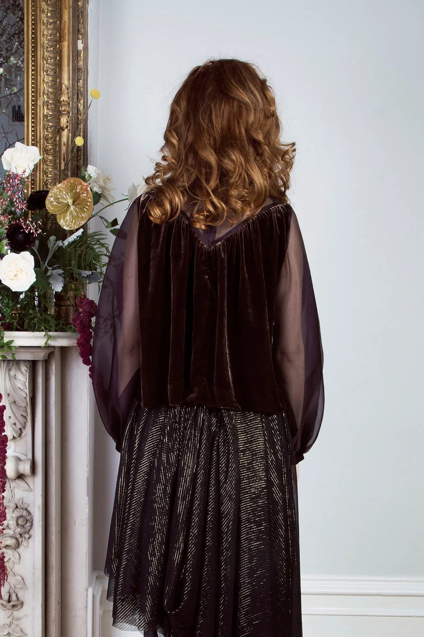 Charlotte Velvet Silk Blouse