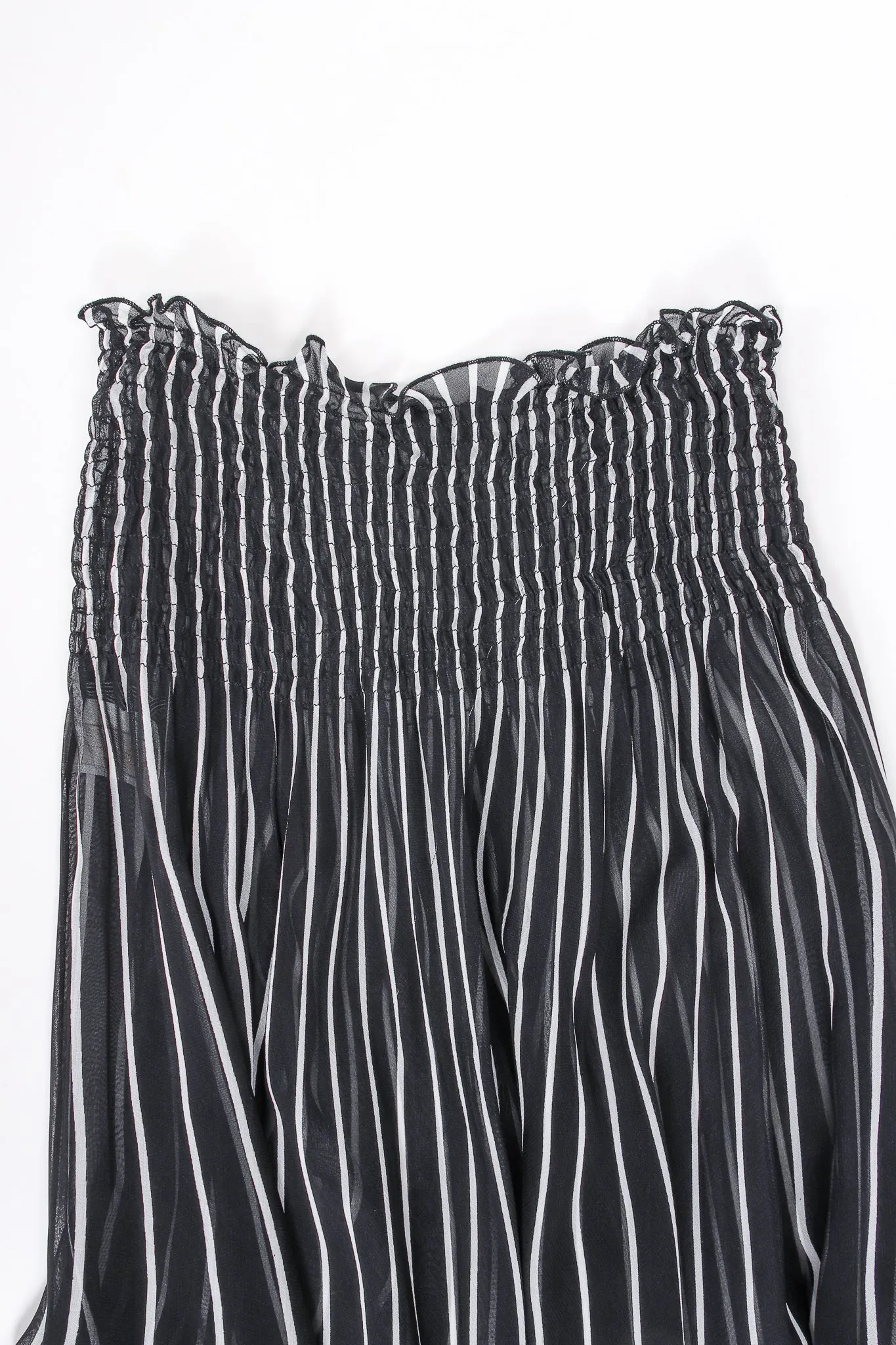 Chiffon Striped Floral Coverup Skirt