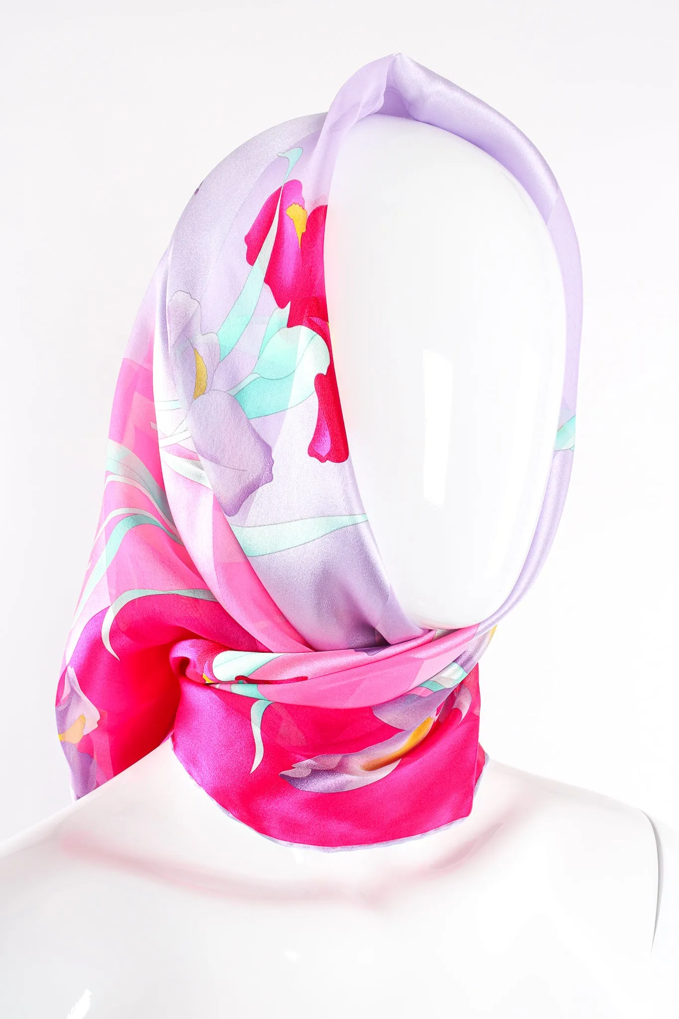 Chiffon Striped Iris Scarf