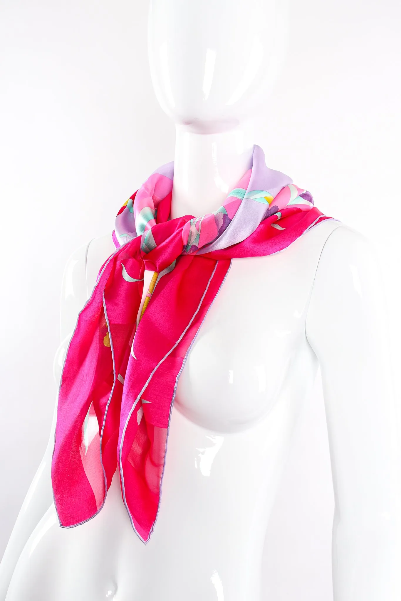 Chiffon Striped Iris Scarf