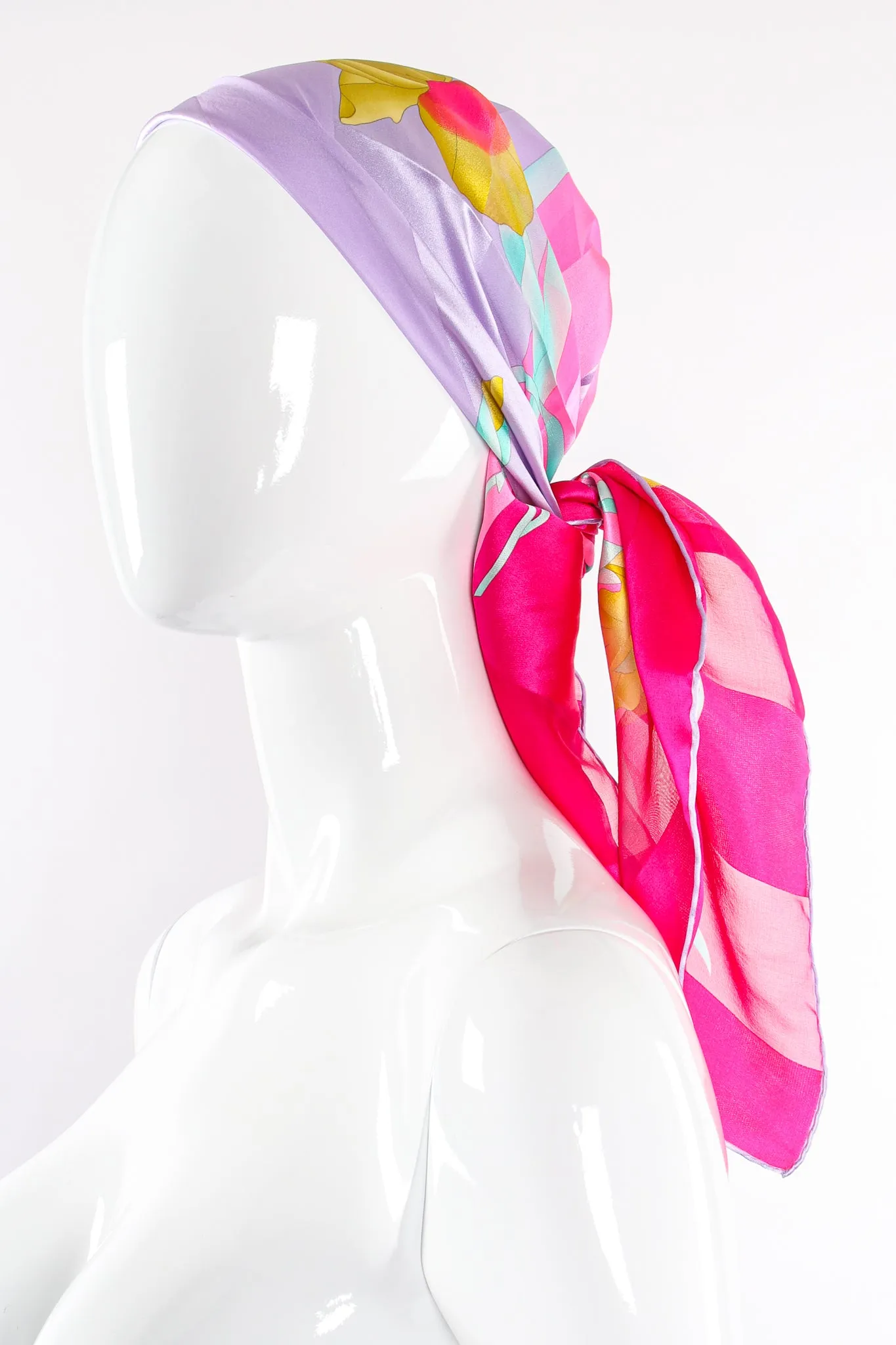 Chiffon Striped Iris Scarf
