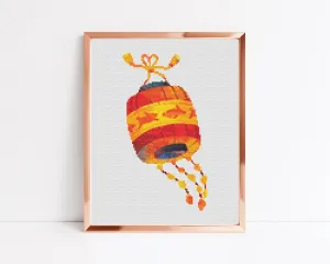 Chinese Lantern Cross Stitch Pattern #1756