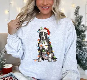 Christmas American Pitbull Terrier Dog Lover Sweatshirt