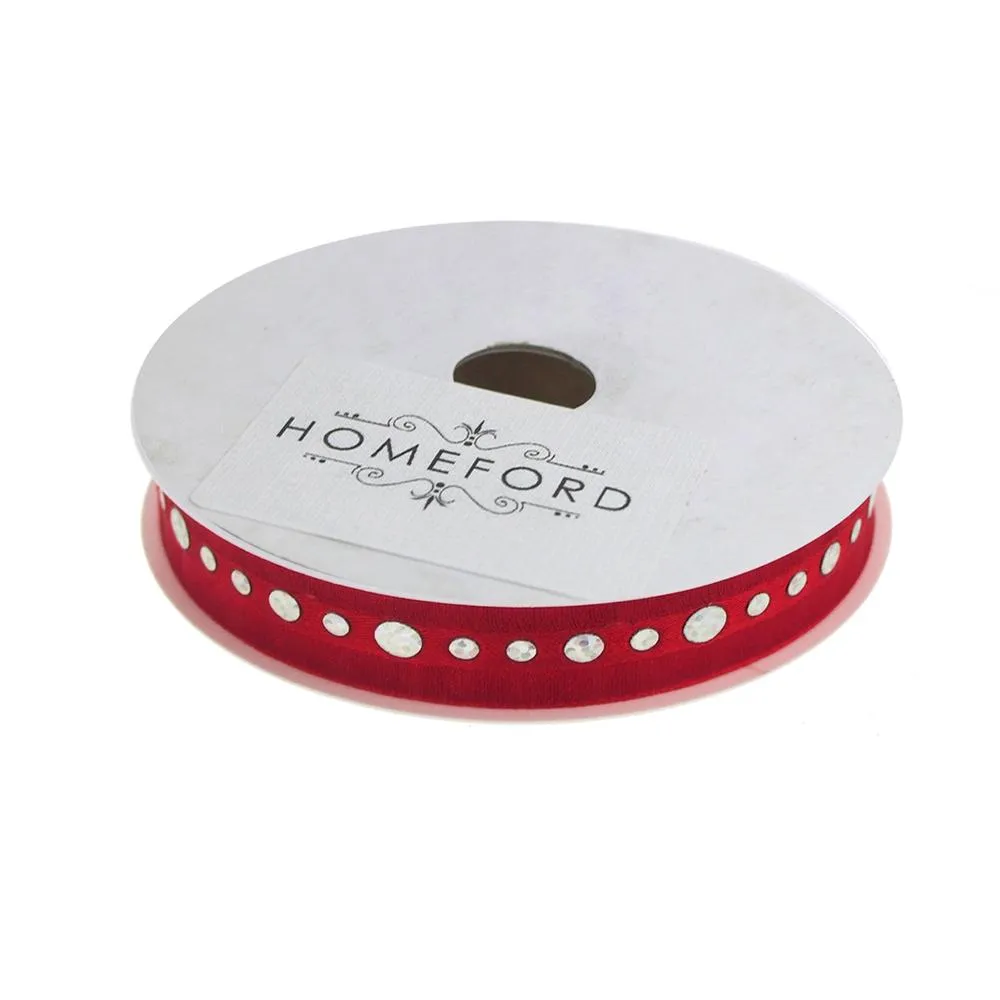 Circle Bling Center Sheer Ribbon, 5/8-Inch 3 Yards