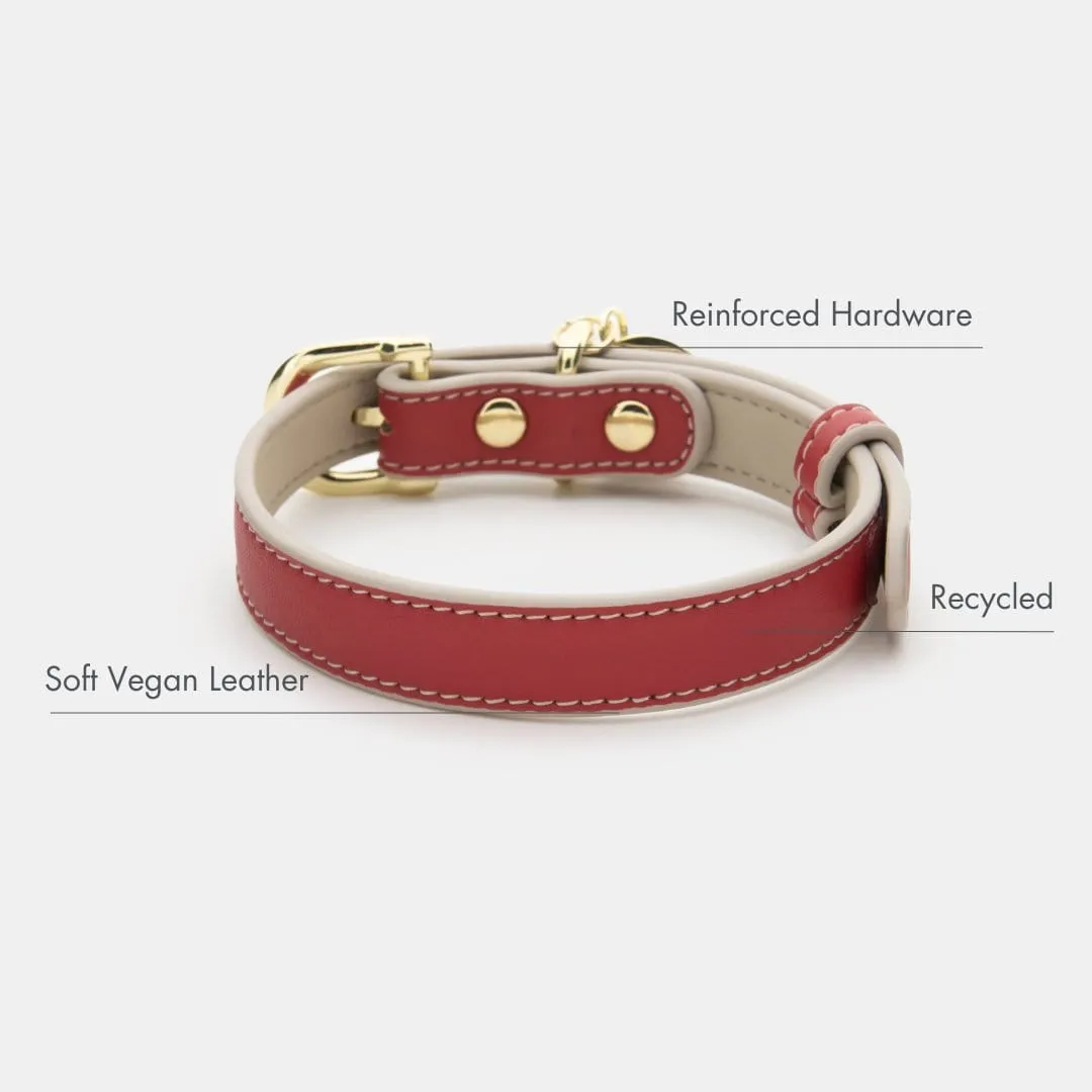 Copenhagen Vegan Leather Dog Collar | Multiple Colours