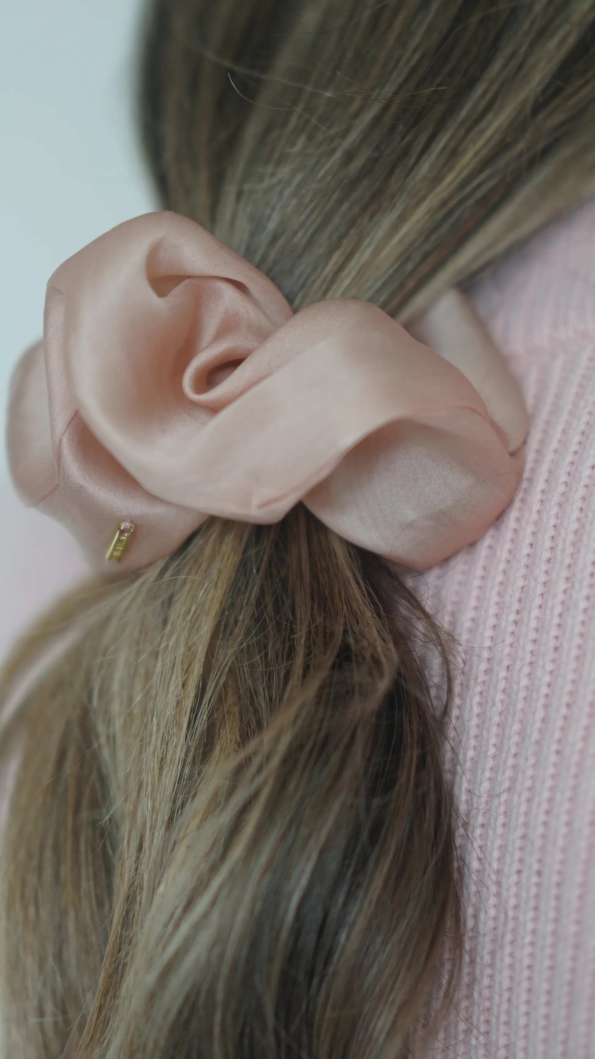CORA PONY WRAP ORGANZA - BLUSH