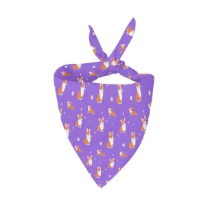 Corgi Pet Bandana - Purple