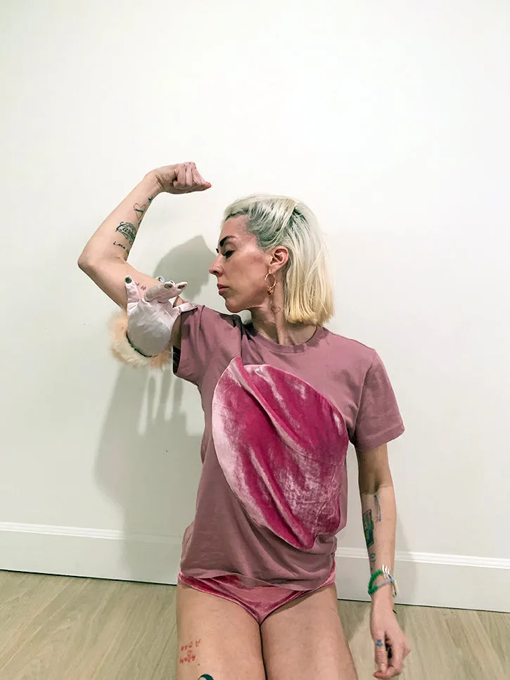 Correll Correll Velvet Circle T-Shirt, Rose