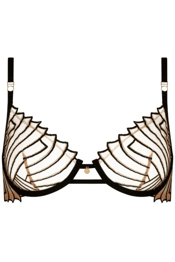 Cosmic Dream Half Cup Bra - Black