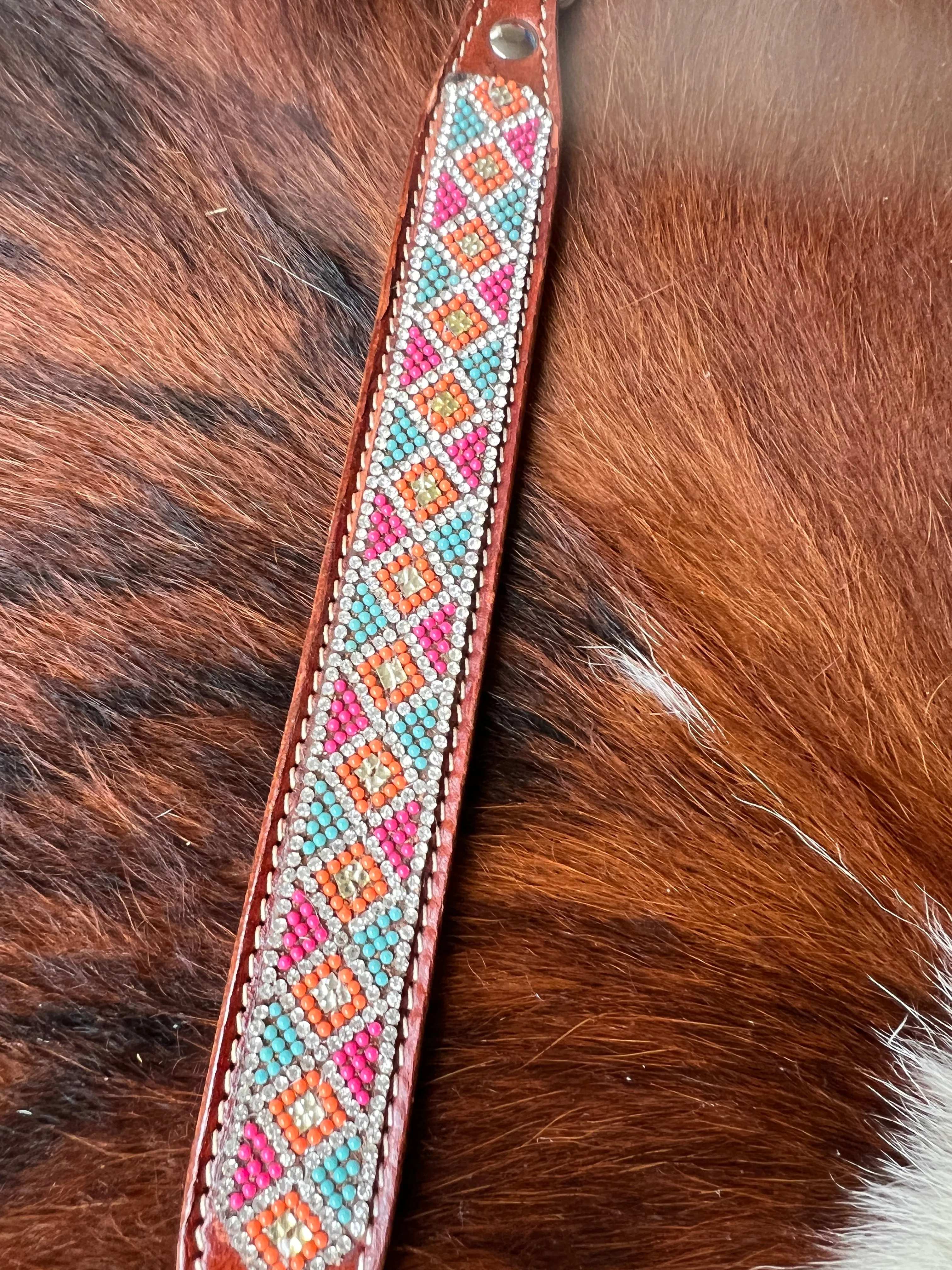 Crystal Rhinestone Collar -Pink & Blue