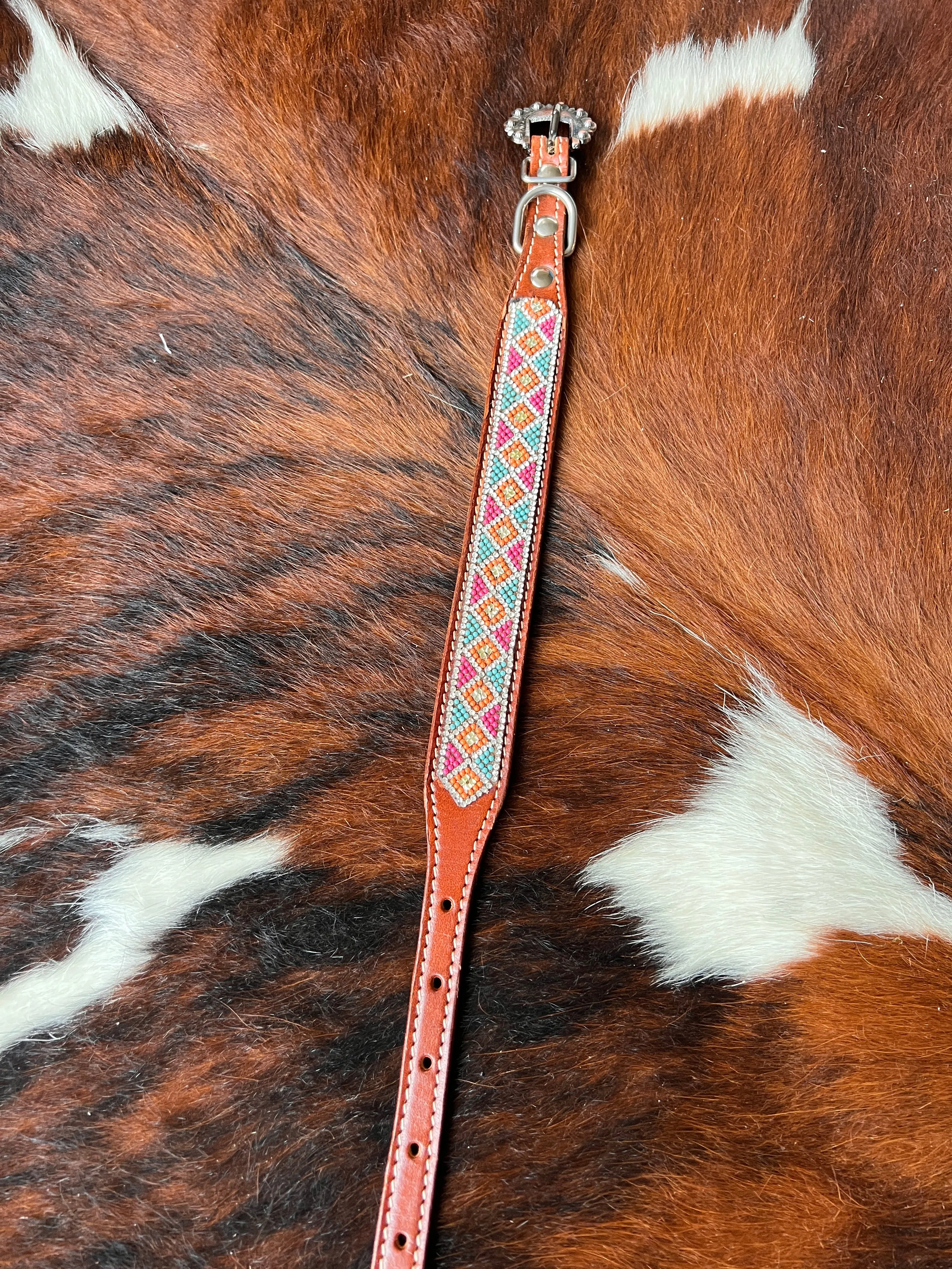 Crystal Rhinestone Collar -Pink & Blue