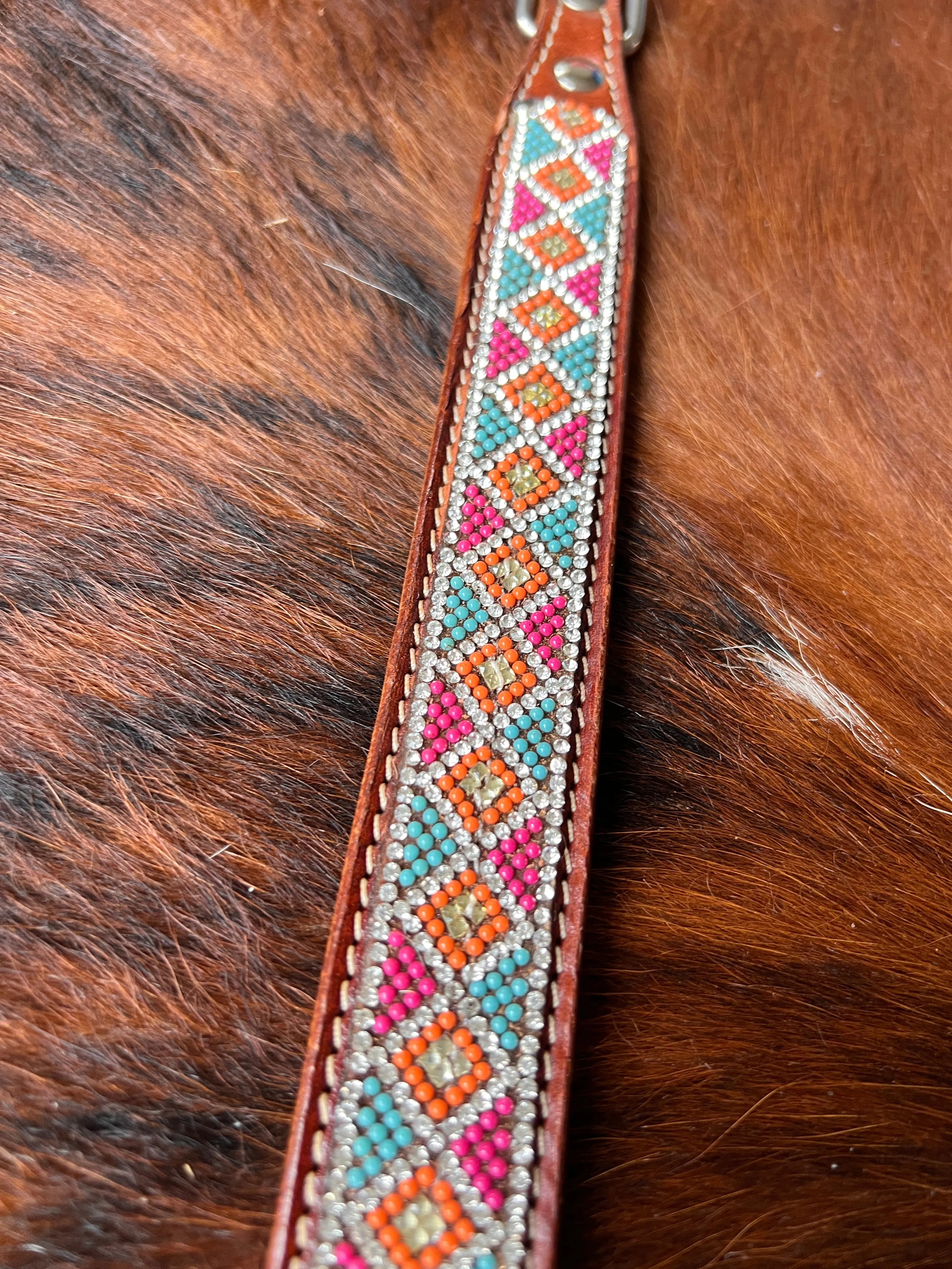 Crystal Rhinestone Collar -Pink & Blue