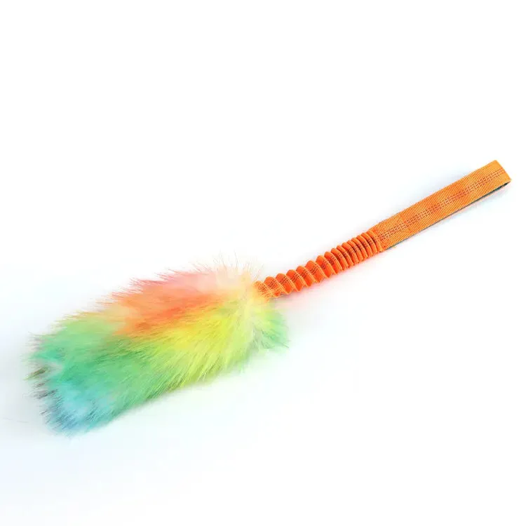 Custom Hanging Bungee Dog Chew Toy Plush Fur Dog Tug Pull Toy Interactive Dog Toys For Aggressive