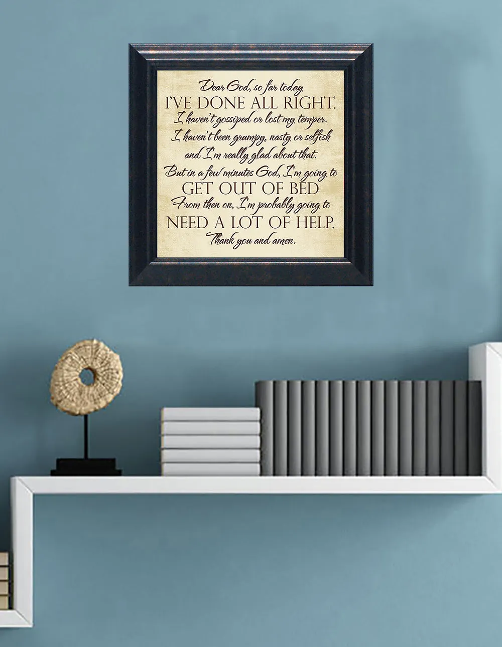 Dear God: Framed with Glass