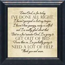 Dear God: Framed with Glass