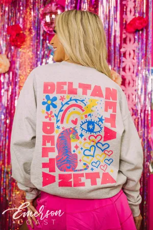Delta Zeta PR Graphic Art Pullover