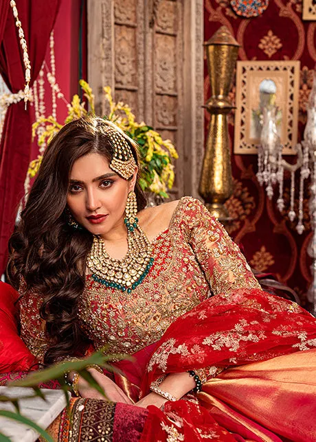 Designer Wedding Red Dulhan Dress in Long Frock #WN103
