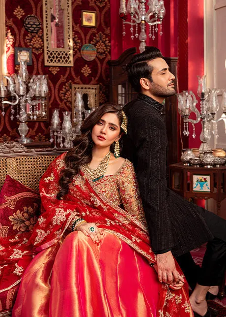 Designer Wedding Red Dulhan Dress in Long Frock #WN103