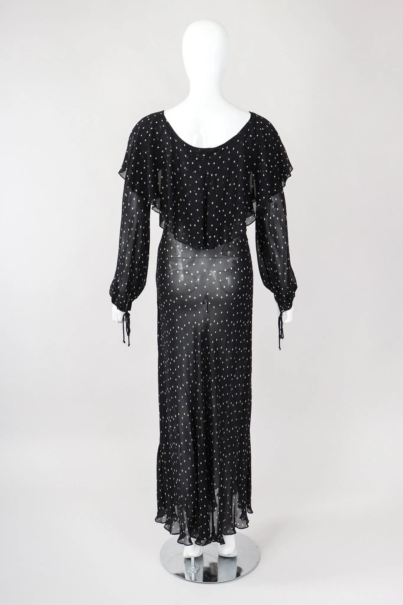 Diamond Dot Chiffon Bias Dress