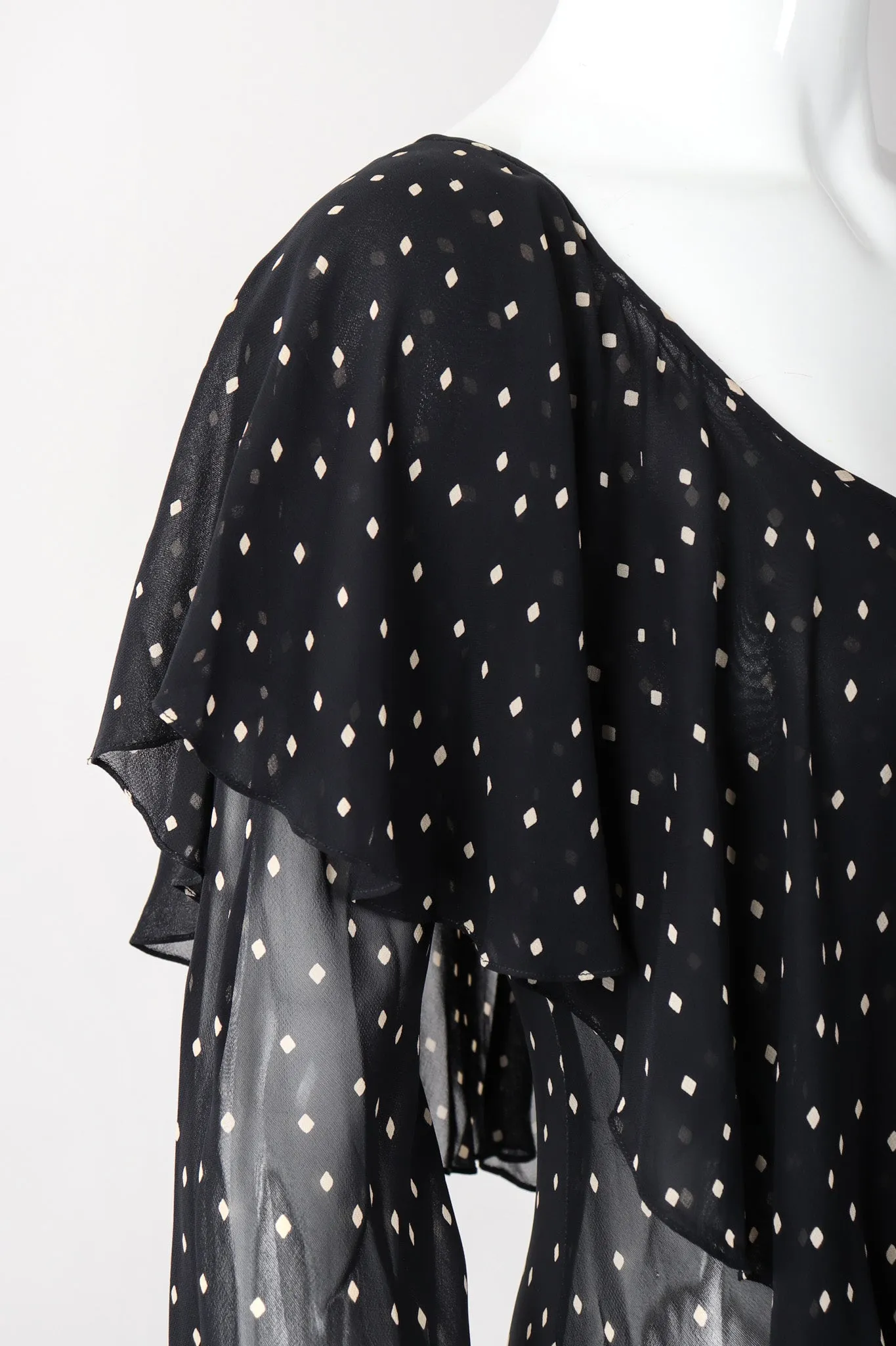 Diamond Dot Chiffon Bias Dress