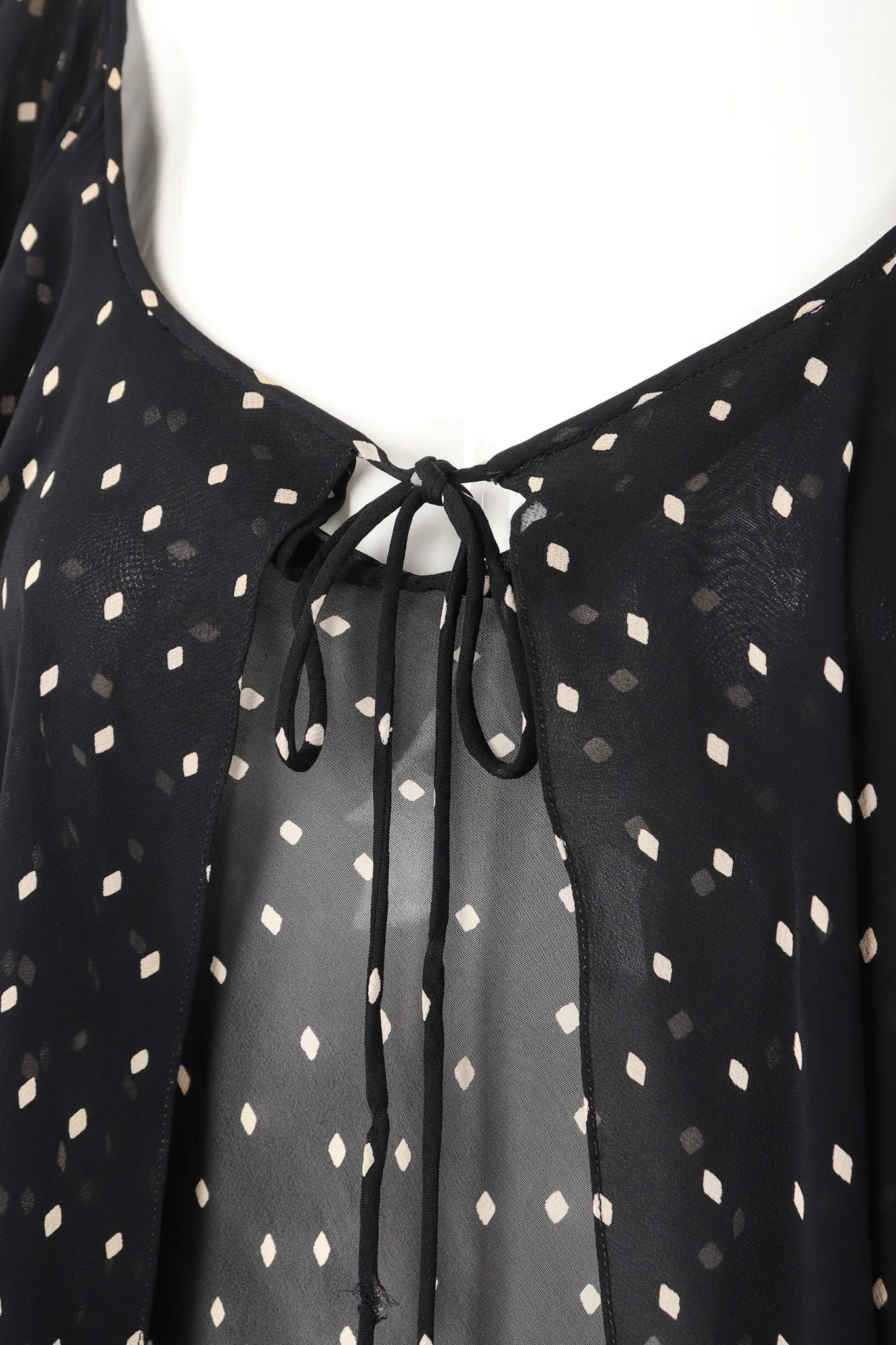 Diamond Dot Chiffon Bias Dress
