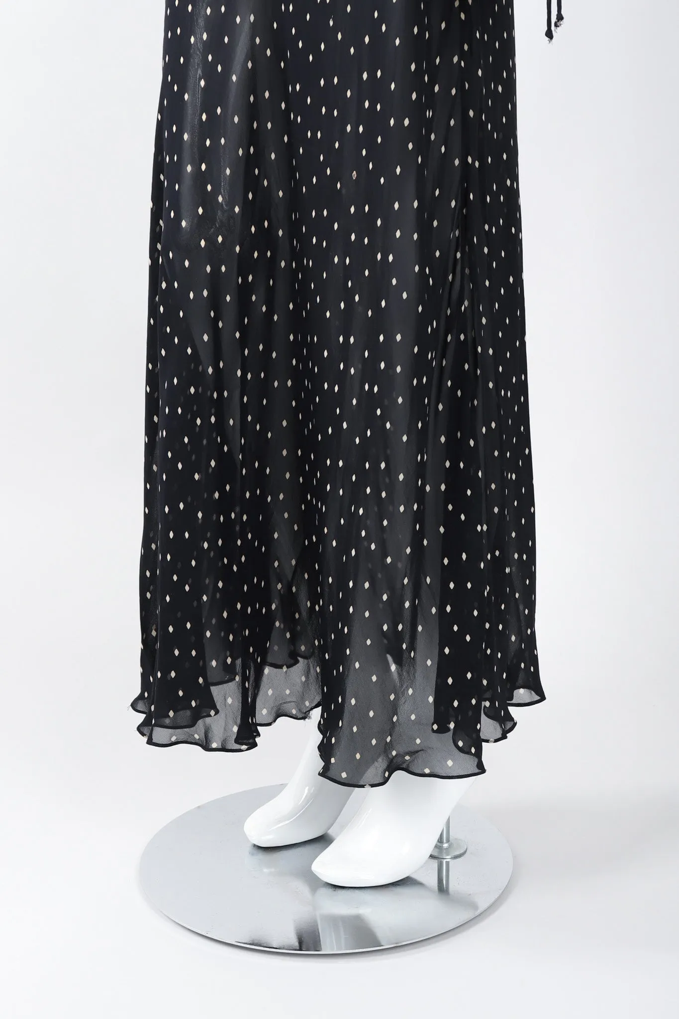Diamond Dot Chiffon Bias Dress