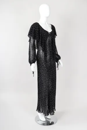 Diamond Dot Chiffon Bias Dress