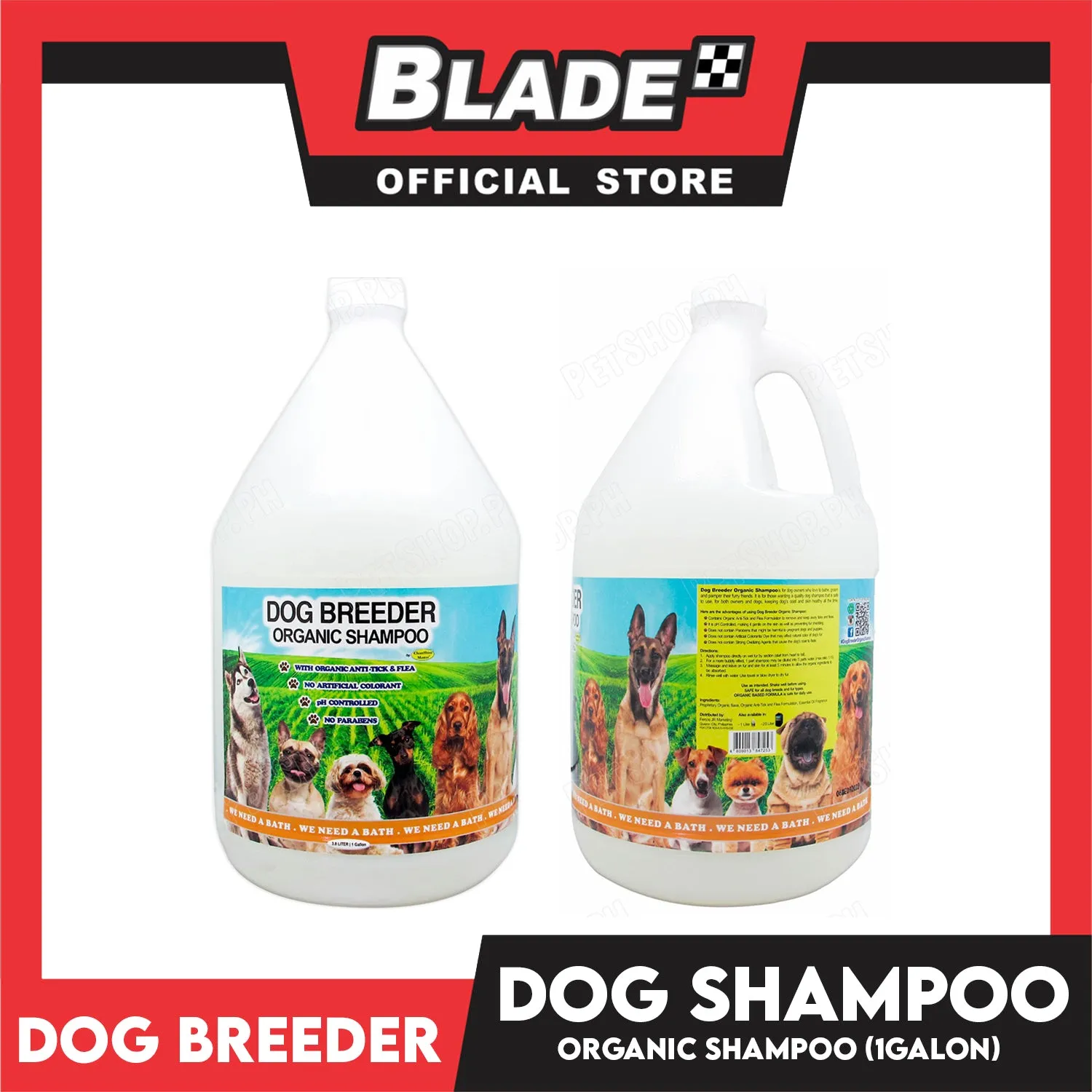 Dog Breeder Organic Dog Shampoo Regular 1 Gallon