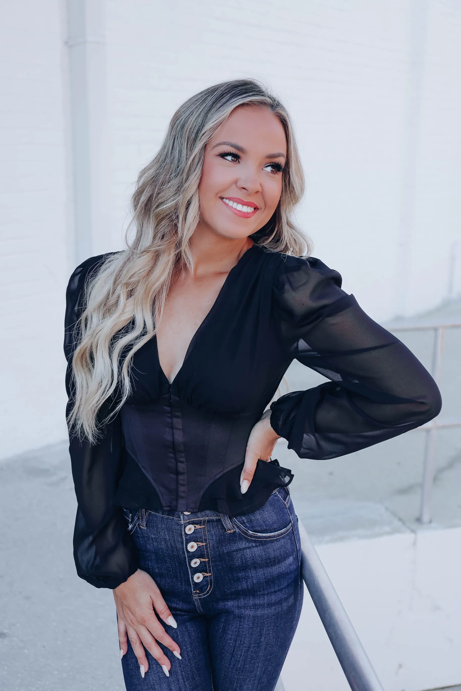 Don't Hold Back Corset Top - Black