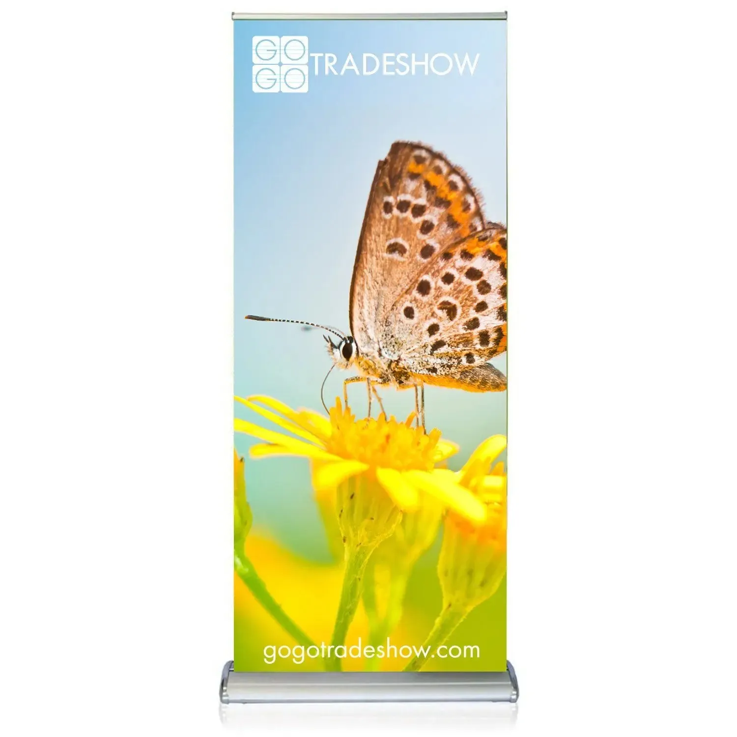 Double Sided Retractable Banner Stand With Vinyl Graphics