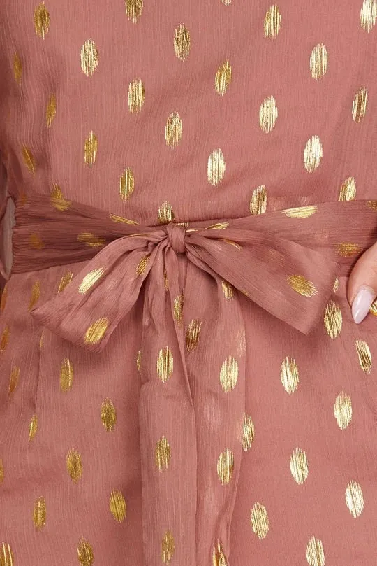 Dusty Rose Chiffon Dress