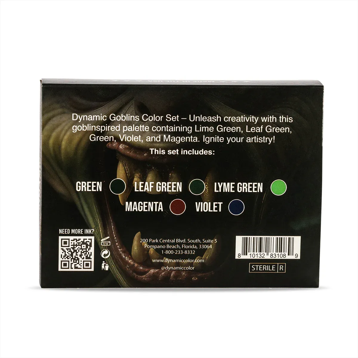 DYNAMIC TATTOO INK GOBLINS 1OZ COLOR SET