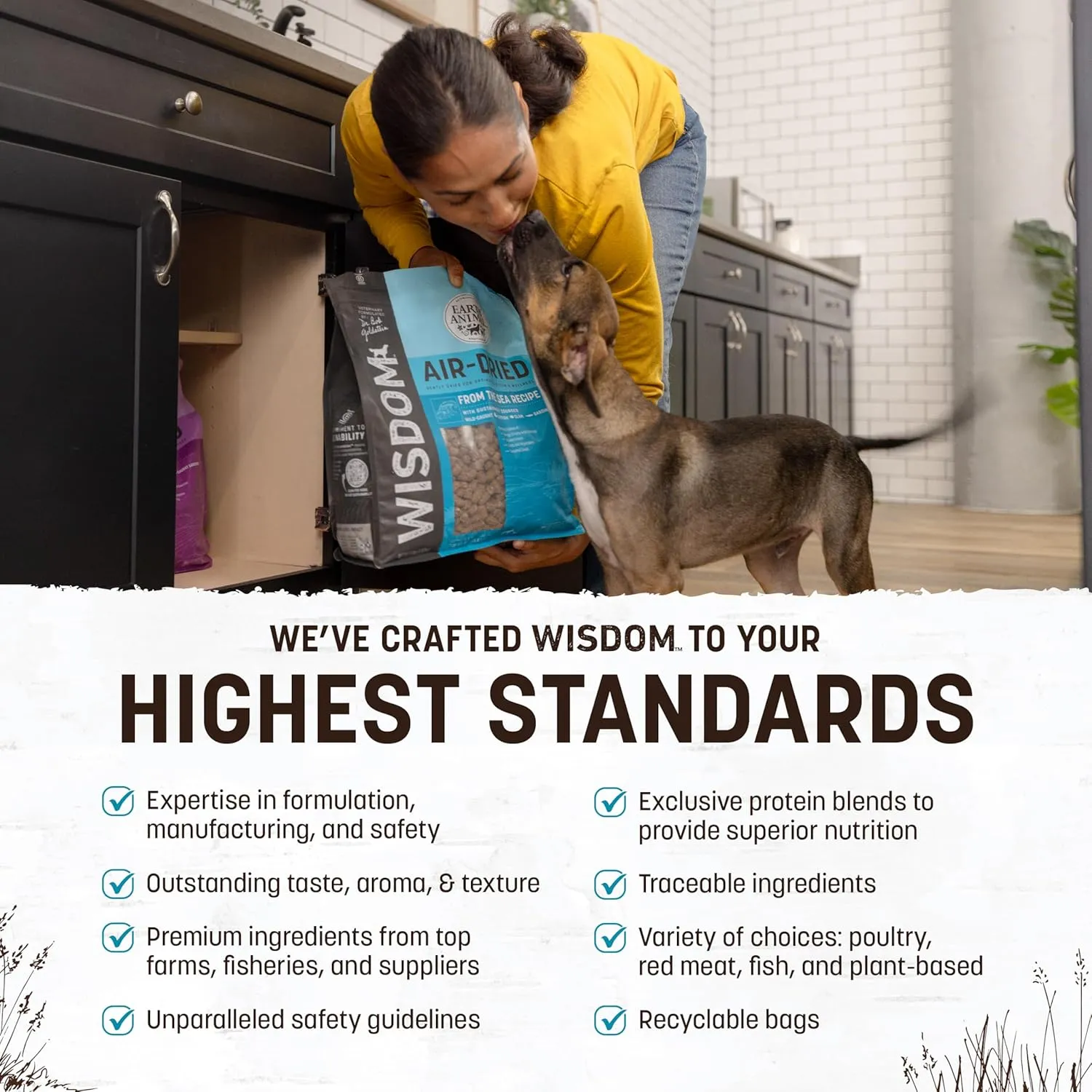 Earth Animal Wisdom Air Dried Dog Food - Sea to Stream, Chicken, Turkey