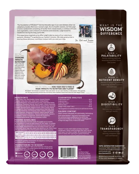 Earth Animal Wisdom Air Dried Dog Food - Sea to Stream, Chicken, Turkey