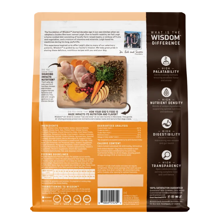 Earth Animal Wisdom Air Dried Dog Food - Sea to Stream, Chicken, Turkey
