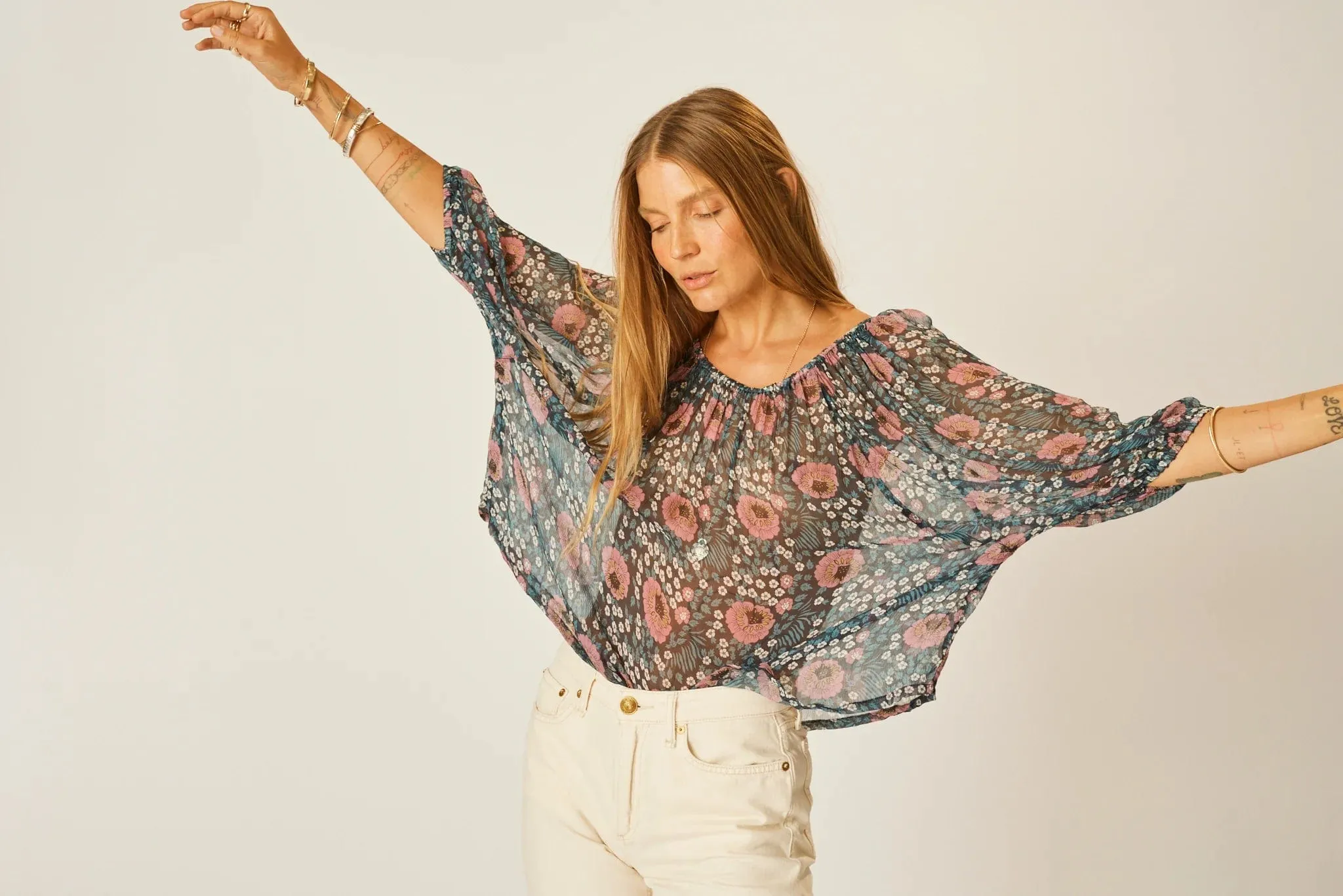 Ella Top | Vintage Flowers