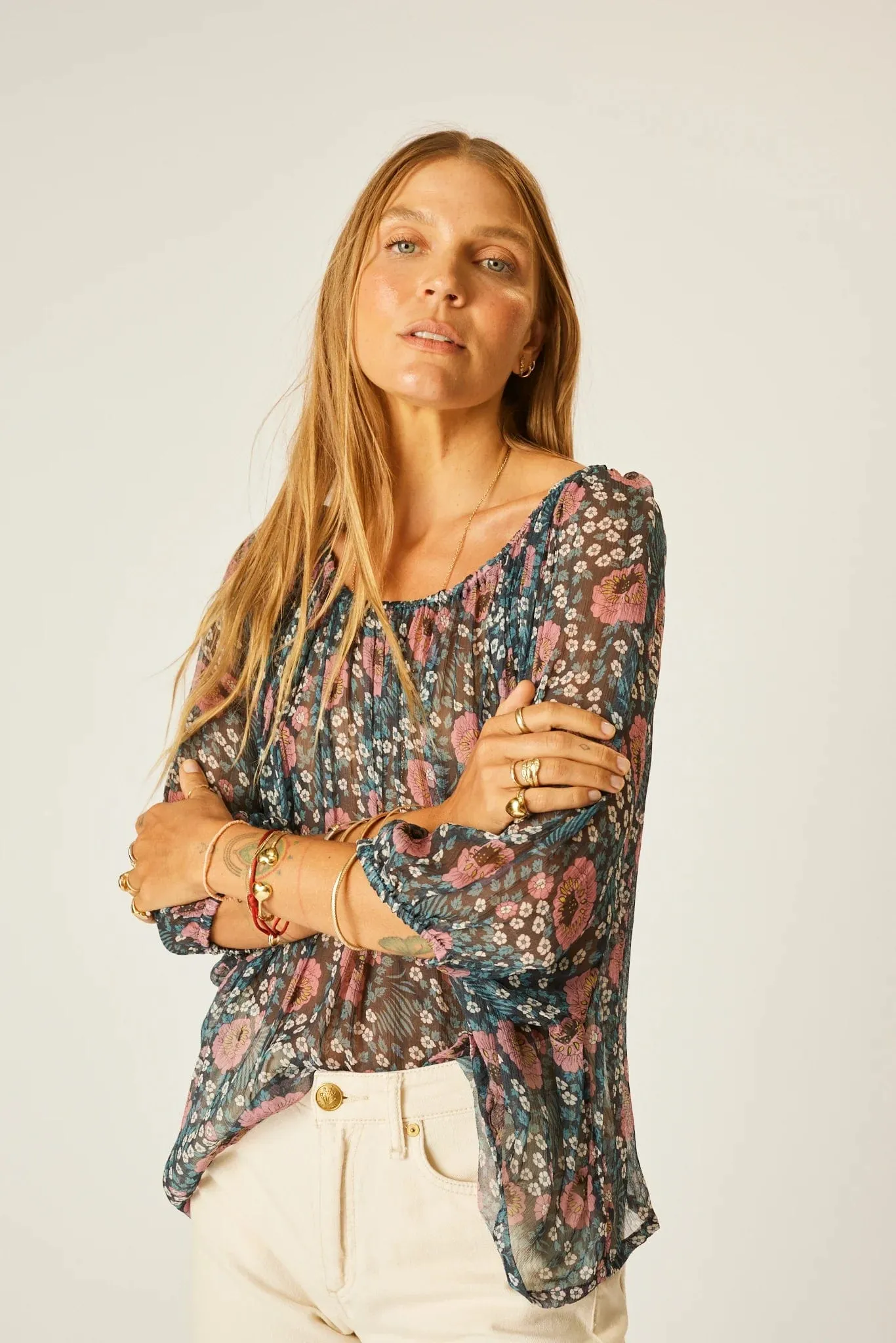 Ella Top | Vintage Flowers