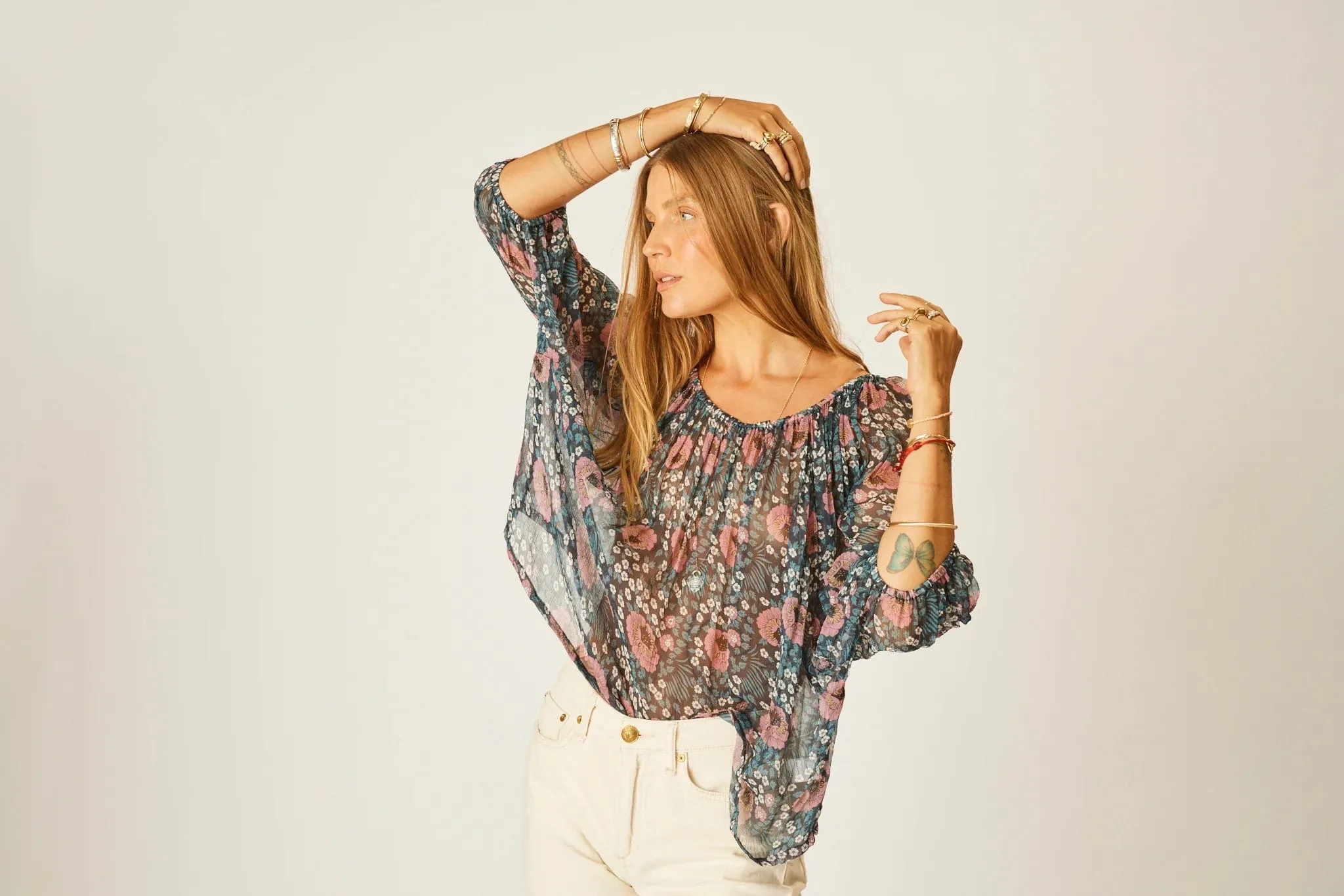 Ella Top | Vintage Flowers