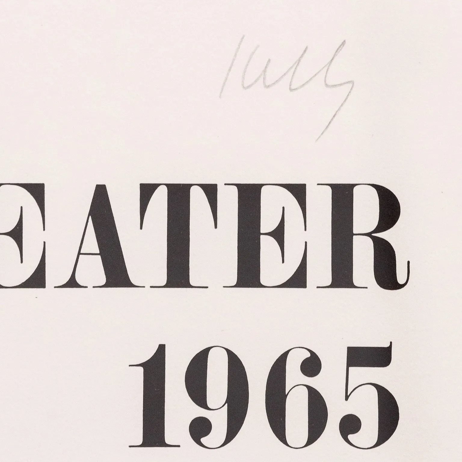 ELLSWORTH KELLY "VIVIAN BEAUMONT THEATER" LITHOGRAPH, 1965