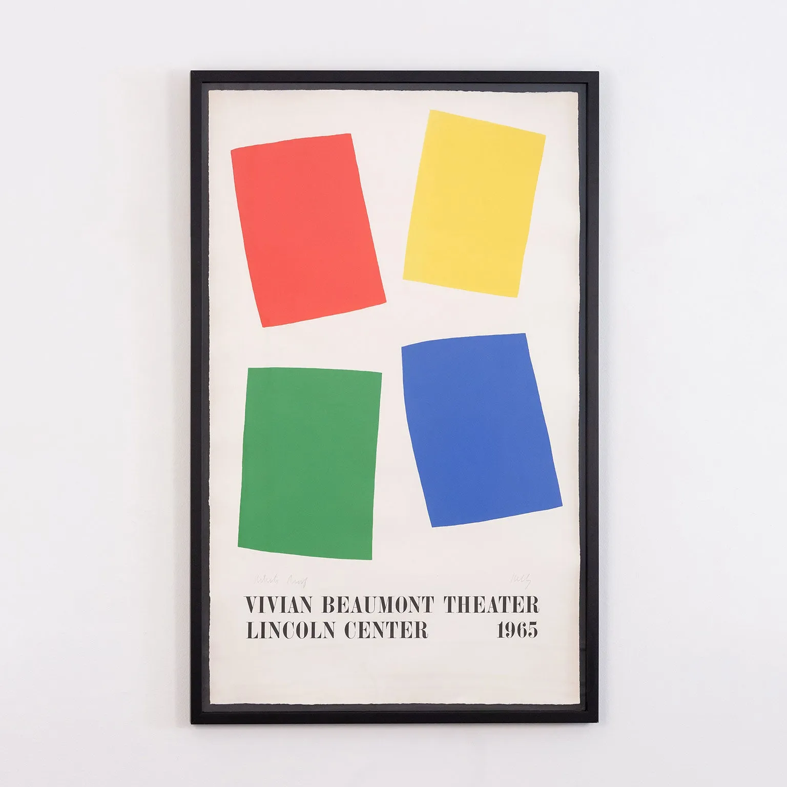ELLSWORTH KELLY "VIVIAN BEAUMONT THEATER" LITHOGRAPH, 1965