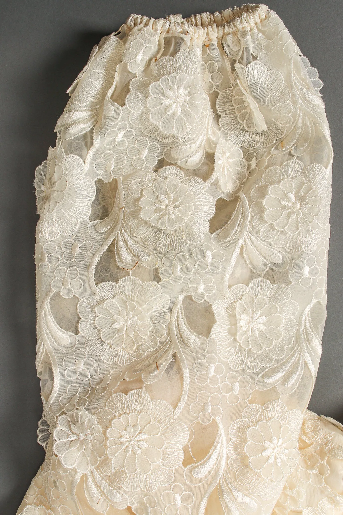 Embroidered Lace Balloon Sleeve Dress