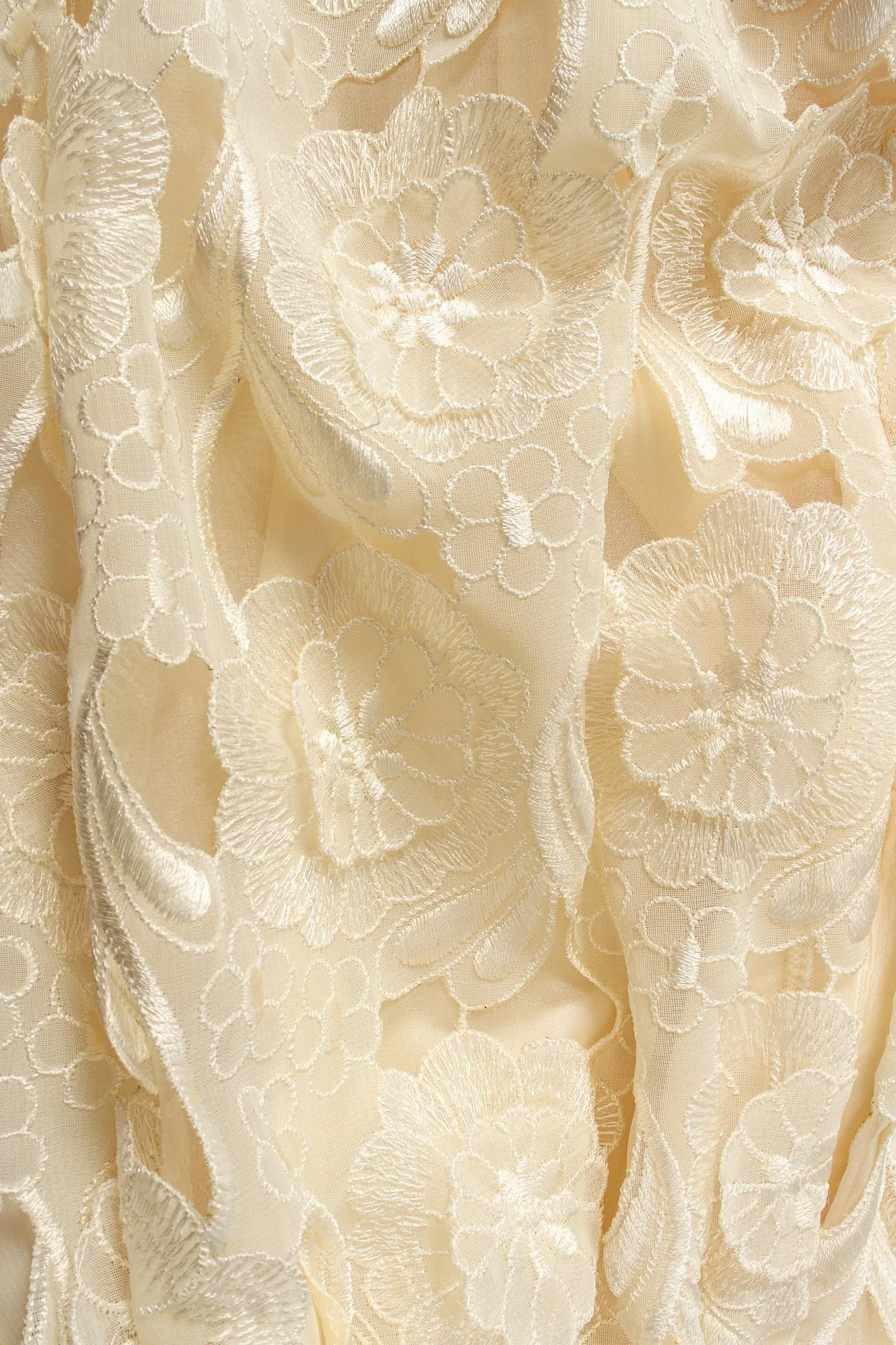 Embroidered Lace Balloon Sleeve Dress