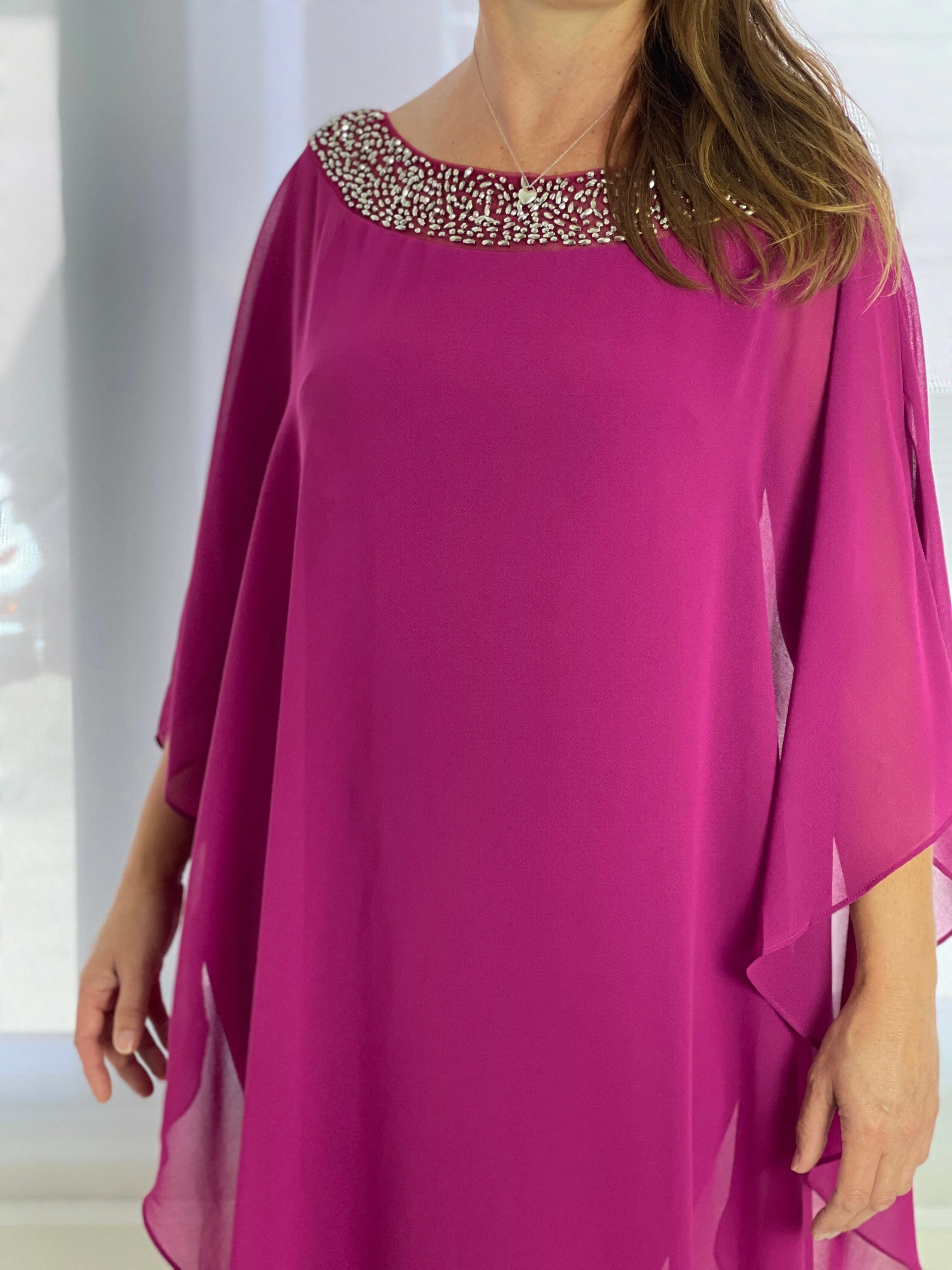 Etan Fuchsia Evening Dress