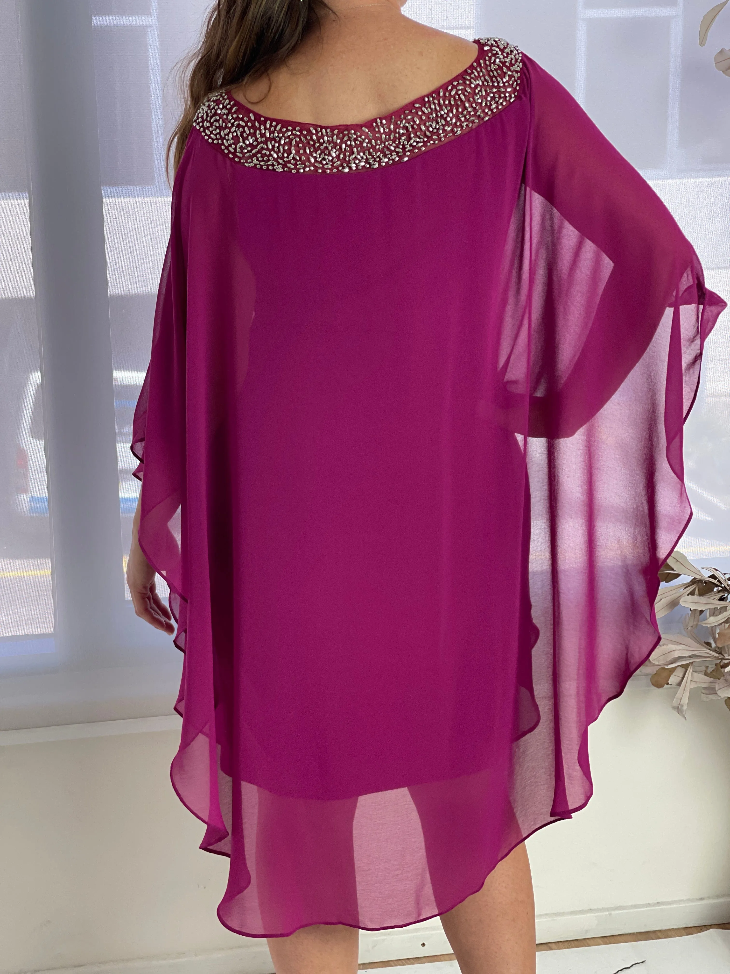 Etan Fuchsia Evening Dress