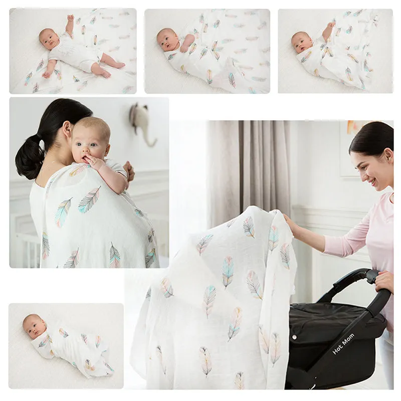Extra Large Feather Bamboo Muslin